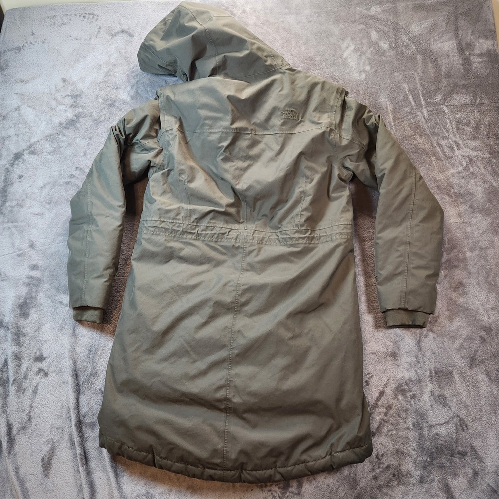 The North Face Parka Womens Small Gray Down Downtown  550‎ Hood Dryvent Gorpcore - Picture 2 of 8